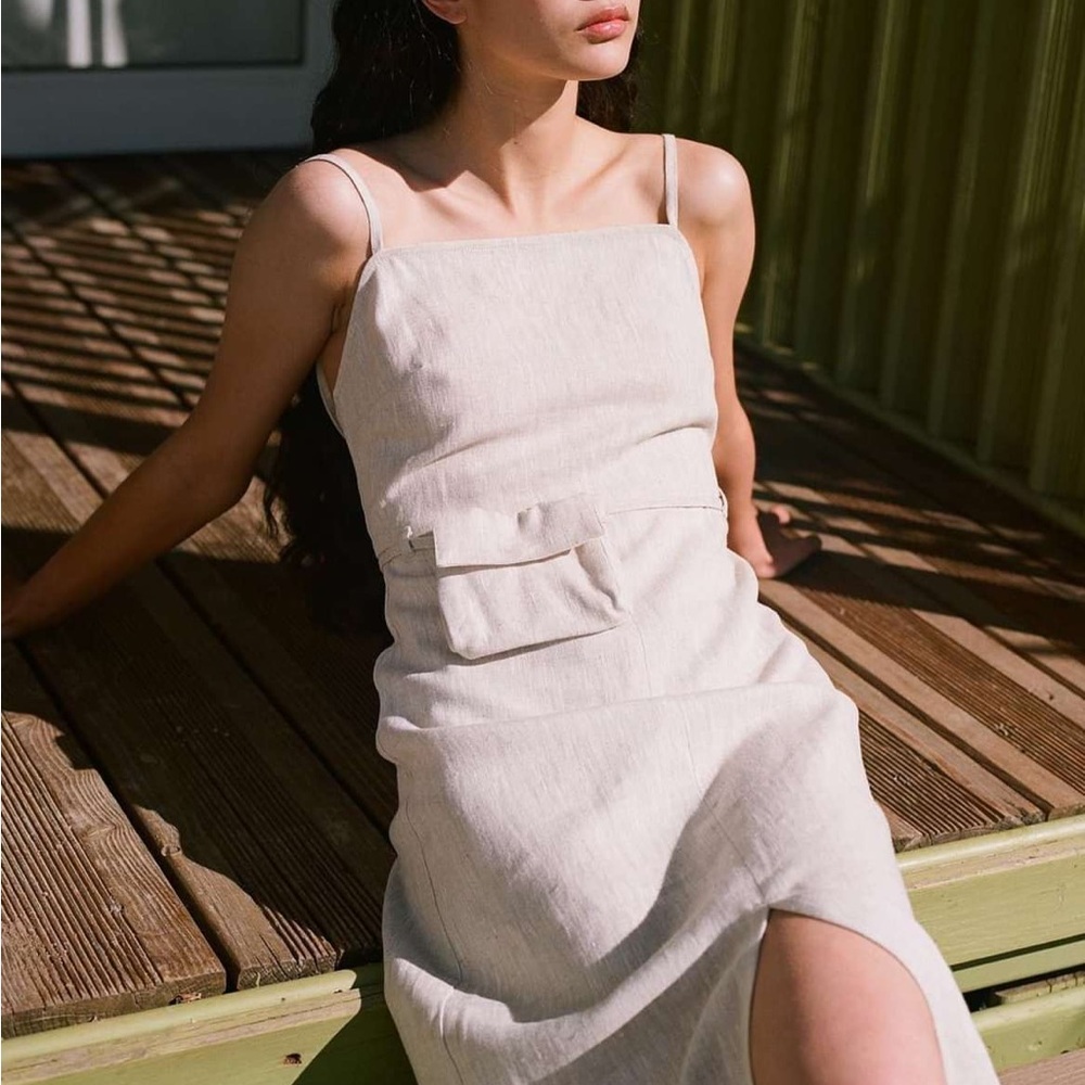 Paloma Wool Museo Dress in Ecru, Size 36